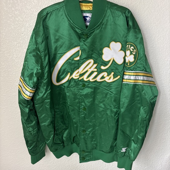 Retro Starter Boston Celtics Satin Jacket Mens size L new without tags - Picture 2 of 16